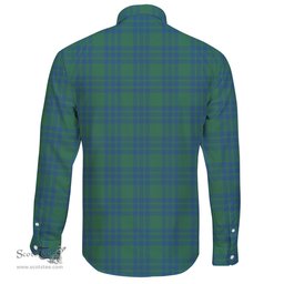 Scottish Montgomery Ancient Clan Tartan Long Sleeve Button Shirt - Crest Classic Scottish Plaid Tartan Plaid