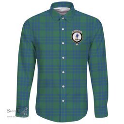 Scottish Montgomery Ancient Clan Tartan Long Sleeve Button Shirt - Crest Classic Scottish Plaid Tartan Plaid