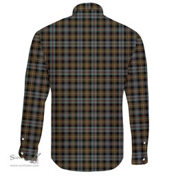 Scottish Farquharson Weathered Clan Tartan Long Sleeve Button Shirt - Crest Classic Scottish Plaid Tartan Plaid