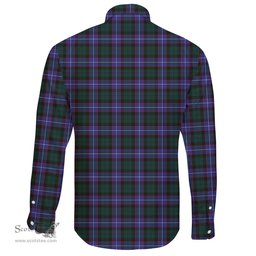 Scottish Hunter Modern Clan Tartan Long Sleeve Button Shirt - Crest Classic Scottish Plaid Tartan Plaid