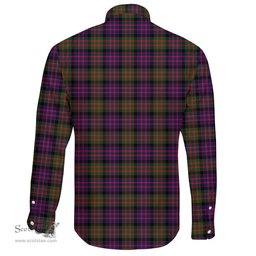 Scottish MacDonald Modern Clan Tartan Long Sleeve Button Shirt - Crest Classic Scottish Plaid Tartan Plaid