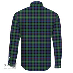 Scottish Farquharson Ancient Clan Tartan Long Sleeve Button Shirt - Crest Classic Scottish Plaid Tartan Plaid