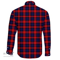 Scottish MacLachlan Modern Clan Tartan Long Sleeve Button Shirt - Crest Classic Scottish Plaid Tartan Plaid