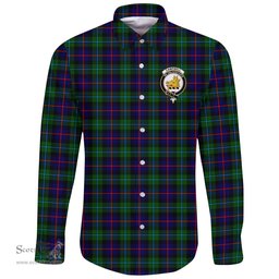 Scottish Campbell of Cawdor Modern Clan Tartan Long Sleeve Button Shirt - Crest Classic Scottish Plaid Tartan Plaid