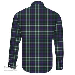 Scottish Graham of Montrose Modern Clan Tartan Long Sleeve Button Shirt - Crest Classic Scottish Plaid Tartan Plaid