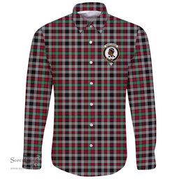 Scottish Borthwick Ancient Clan Tartan Long Sleeve Button Shirt - Crest Classic Scottish Plaid Tartan Plaid