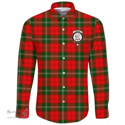 Scottish Lennox Modern Clan Tartan Long Sleeve Button Shirt - Crest Classic Scottish Plaid Tartan Plaid