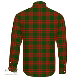 Scottish Menzies Green Modern Clan Tartan Long Sleeve Button Shirt - Crest Classic Scottish Plaid Tartan Plaid
