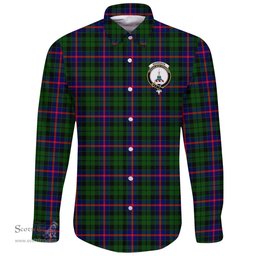 Scottish Morrison Modern Clan Tartan Long Sleeve Button Shirt - Crest Classic Scottish Plaid Tartan Plaid