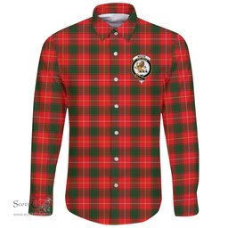 Scottish MacFie Clan Tartan Long Sleeve Button Shirt - Crest Classic Scottish Plaid Tartan Plaid