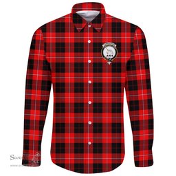 Scottish Cunningham Modern Clan Tartan Long Sleeve Button Shirt - Crest Classic Scottish Plaid Tartan Plaid