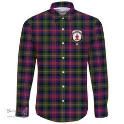 Scottish Logan Modern Clan Tartan Long Sleeve Button Shirt - Crest Classic Scottish Plaid Tartan Plaid