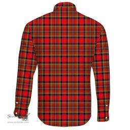 Scottish Hepburn Clan Tartan Long Sleeve Button Shirt - Crest Classic Scottish Plaid Tartan Plaid