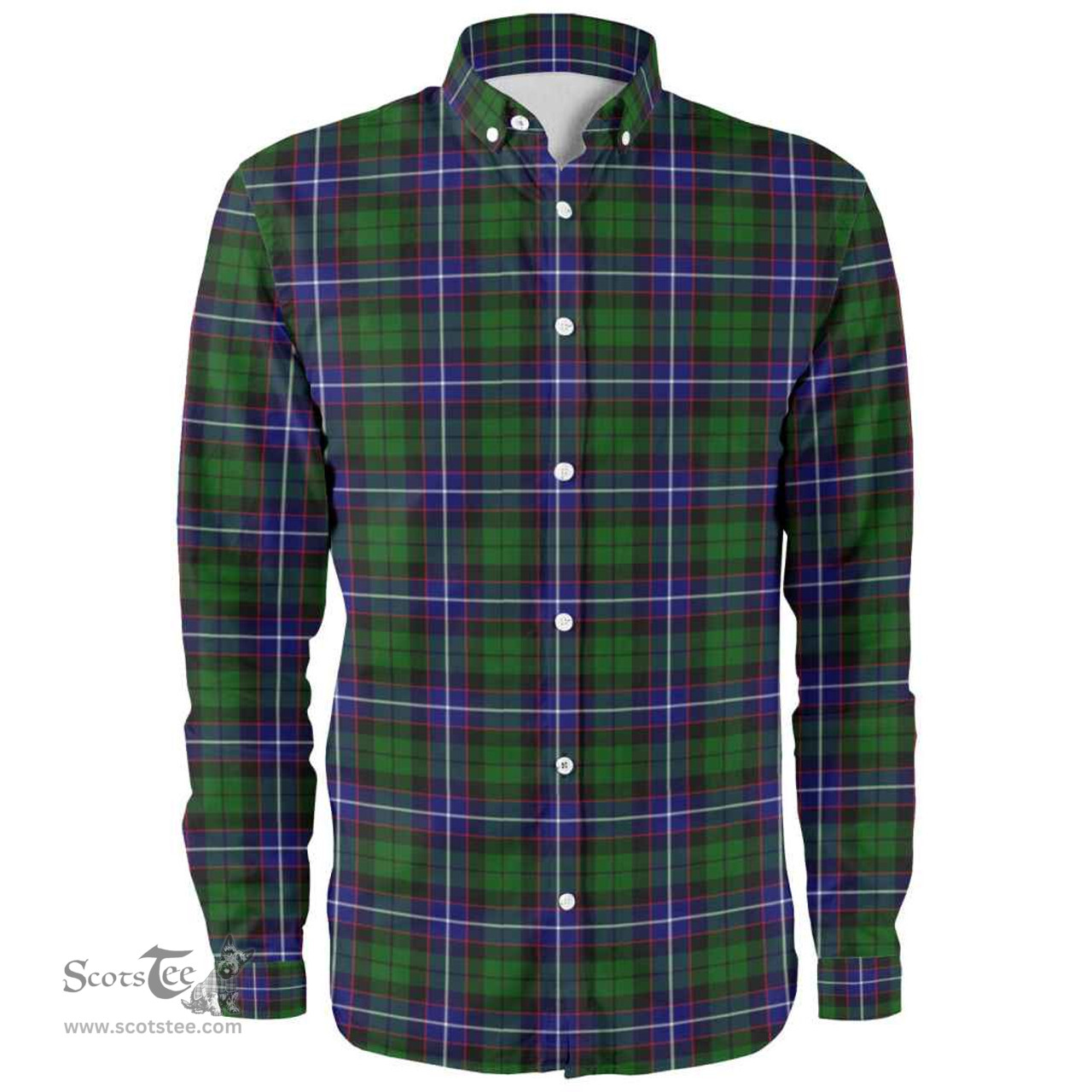 Scottish Russell Modern Clan Tartan Long Sleeve Shirt, Tartan Plaid Shirt Scottish Plaid Tartan Plaid - ScotsTee - scotstee.com