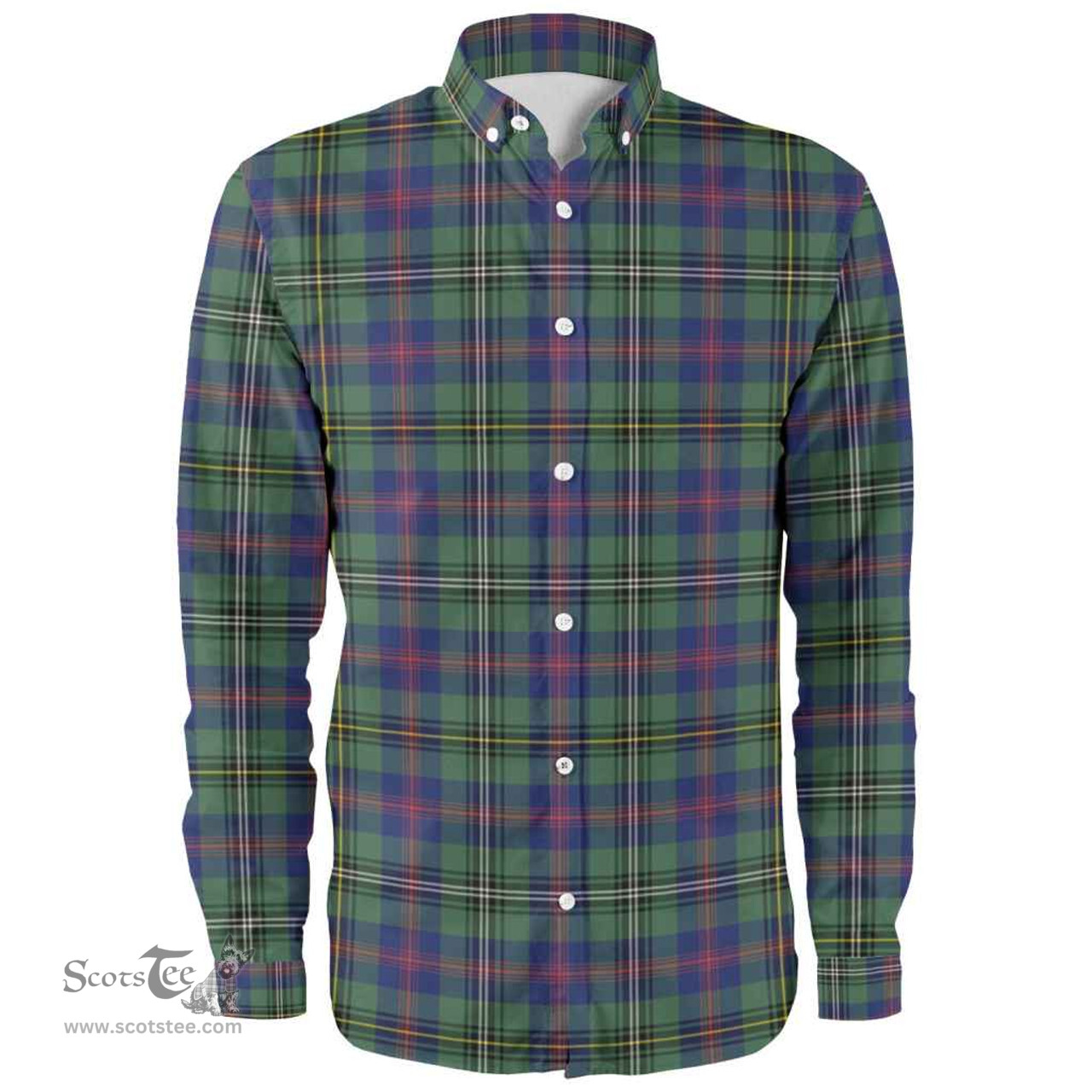 Scottish Wood Modern Clan Tartan Long Sleeve Shirt, Tartan Plaid Shirt Scottish Plaid Tartan Plaid - ScotsTee - scotstee.com