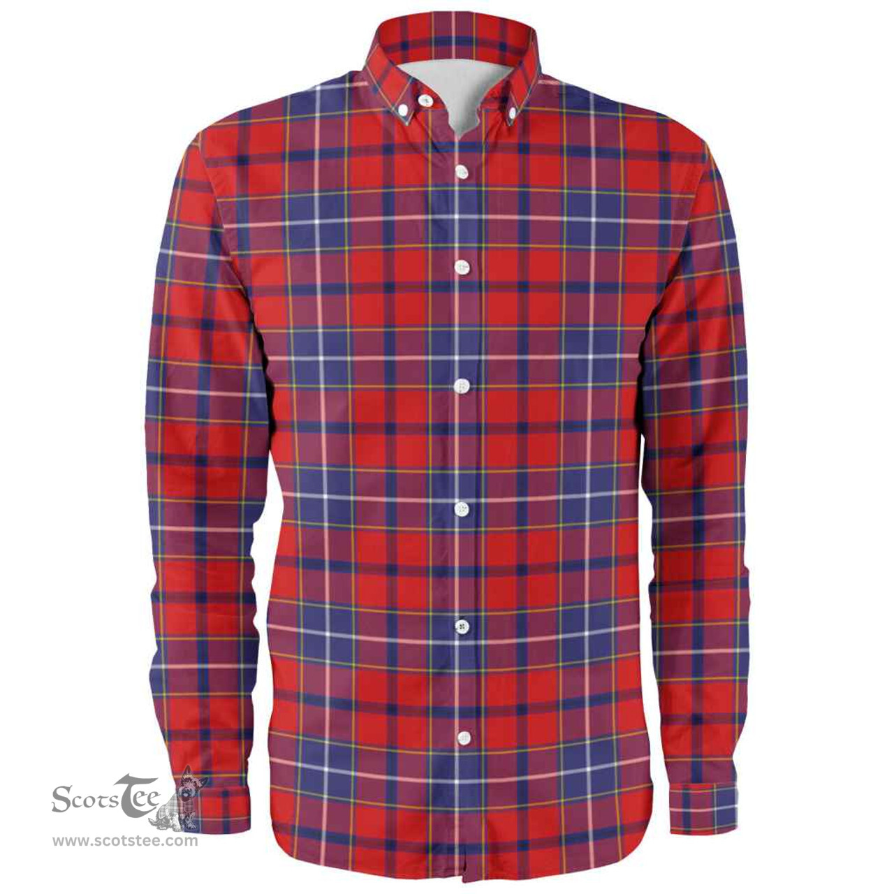 Scottish Wishart Dress Clan Tartan Long Sleeve Shirt, Tartan Plaid Shirt Scottish Plaid Tartan Plaid - ScotsTee - scotstee.com