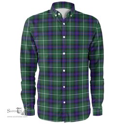Scottish MacDonald of the Isles Hunting Modern Clan Tartan Long Sleeve Shirt, Tartan Plaid Shirt Scottish Plaid Tartan Plaid - ScotsTee - scotstee.com