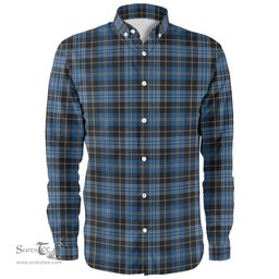 Scottish Clergy Blue Clan Tartan Long Sleeve Shirt, Tartan Plaid Shirt Scottish Plaid Tartan Plaid - ScotsTee - scotstee.com