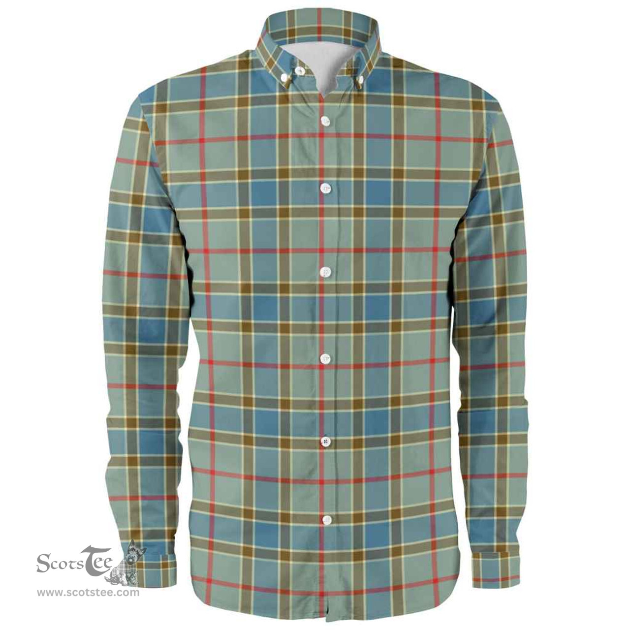 Scottish Balfour Blue Clan Tartan Long Sleeve Shirt, Tartan Plaid Shirt Scottish Plaid Tartan Plaid - ScotsTee - scotstee.com