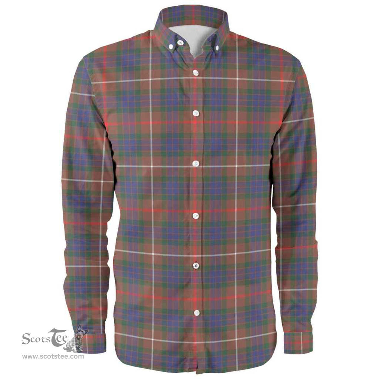 Scottish Fraser Hunting Modern Clan Tartan Long Sleeve Shirt, Tartan Plaid Shirt Scottish Plaid Tartan Plaid - ScotsTee - scotstee.com