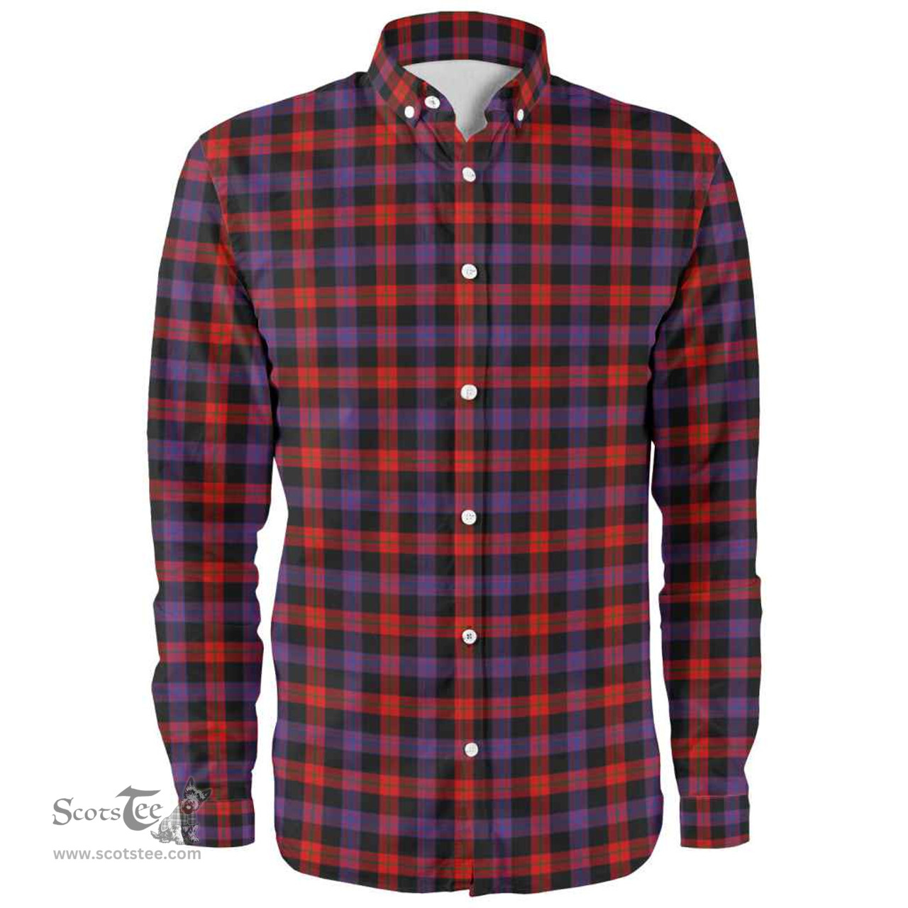 Scottish Brown Modern Clan Tartan Long Sleeve Shirt, Tartan Plaid Shirt Scottish Plaid Tartan Plaid - ScotsTee - scotstee.com