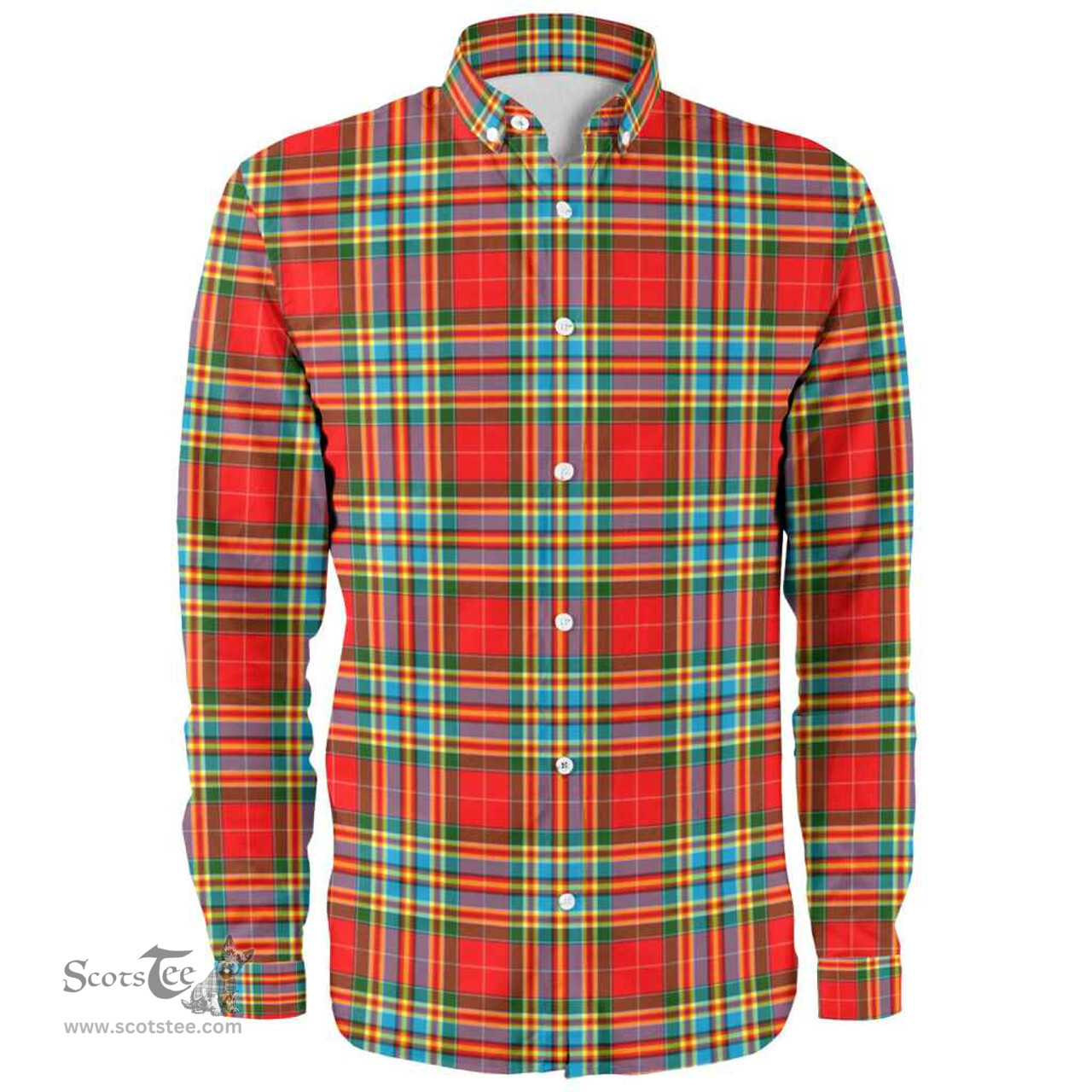 Scottish Chattan Clan Tartan Long Sleeve Shirt, Tartan Plaid Shirt Scottish Plaid Tartan Plaid - ScotsTee - scotstee.com