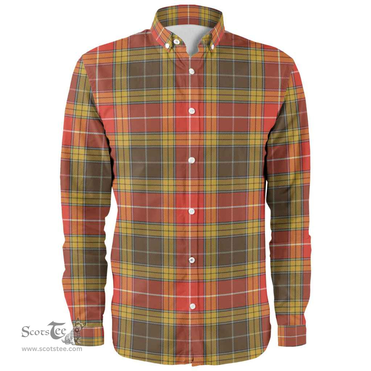 Scottish Buchanan Old Set Weathered Clan Tartan Long Sleeve Shirt, Tartan Plaid Shirt Scottish Plaid Tartan Plaid - ScotsTee - scotstee.com