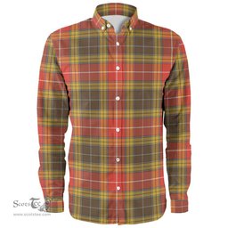 Scottish Buchanan Old Set Weathered Clan Tartan Long Sleeve Shirt, Tartan Plaid Shirt Scottish Plaid Tartan Plaid - ScotsTee - scotstee.com