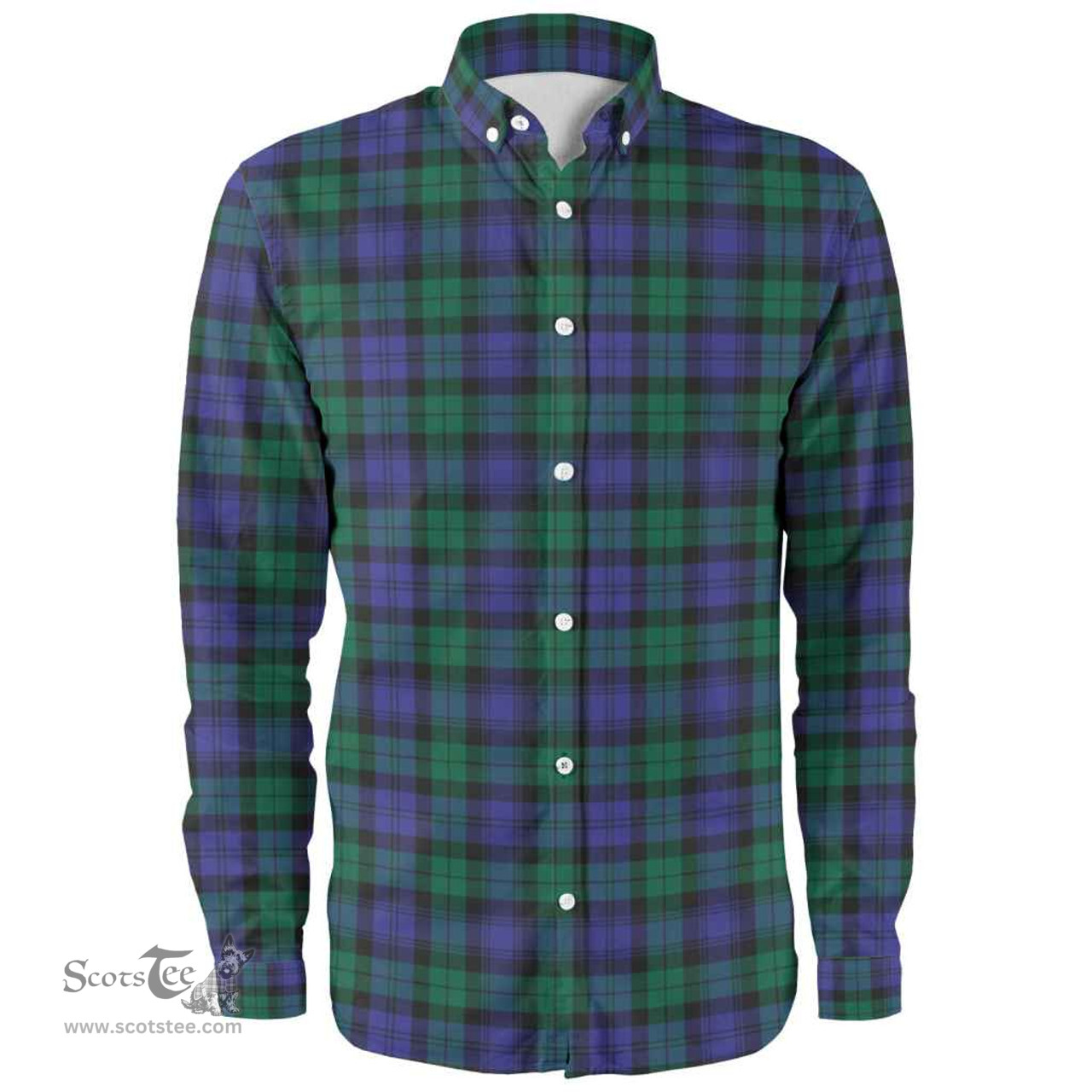 Scottish Blackwatch Modern Clan Tartan Long Sleeve Shirt, Tartan Plaid Shirt Scottish Plaid Tartan Plaid - ScotsTee - scotstee.com