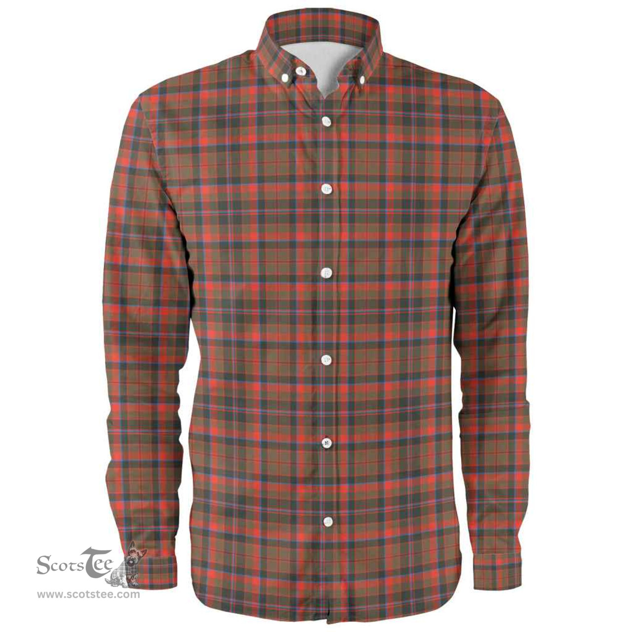 Scottish Cumming Hunting Weathered Clan Tartan Long Sleeve Shirt, Tartan Plaid Shirt Scottish Plaid Tartan Plaid - ScotsTee - scotstee.com