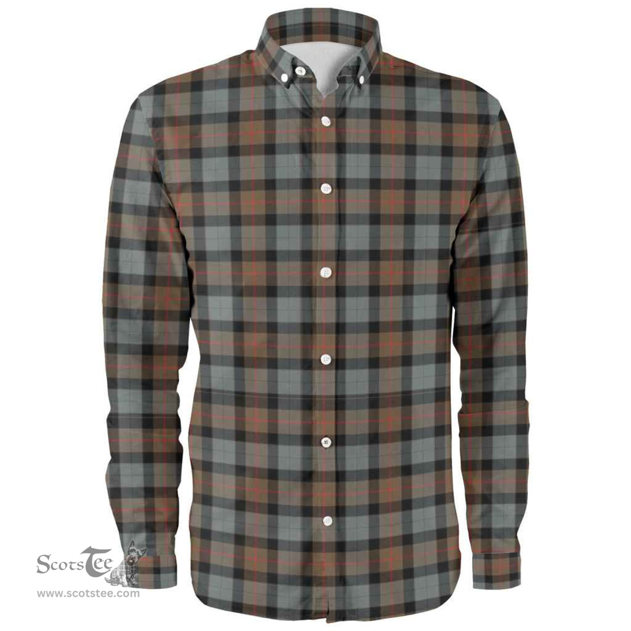 Scottish Gunn Weathered Clan Tartan Long Sleeve Shirt, Tartan Plaid Shirt Scottish Plaid Tartan Plaid - ScotsTee - scotstee.com