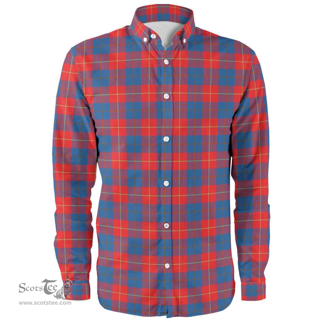 Scottish Galloway Red Clan Tartan Long Sleeve Shirt, Tartan Plaid Shirt Scottish Plaid Tartan Plaid - ScotsTee - scotstee.com