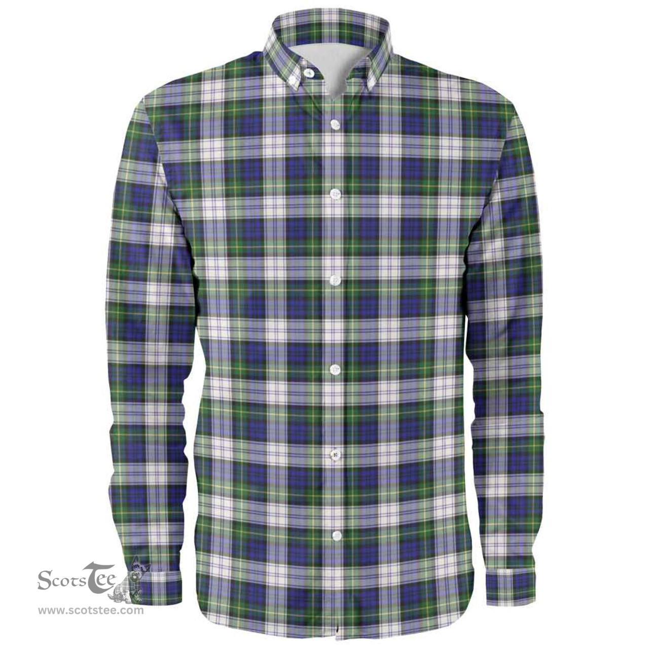 Scottish Gordon Dress Modern Clan Tartan Long Sleeve Shirt, Tartan Plaid Shirt Scottish Plaid Tartan Plaid - ScotsTee - scotstee.com