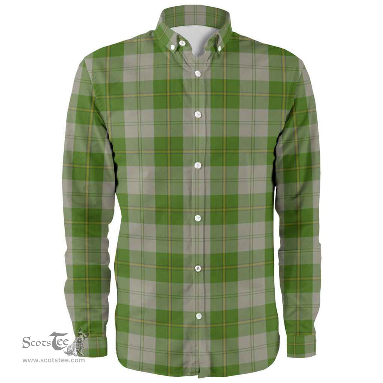 Scottish Cunningham Dress Green Dancers Clan Tartan Long Sleeve Shirt, Tartan Plaid Shirt Scottish Plaid Tartan Plaid - ScotsTee - scotstee.com