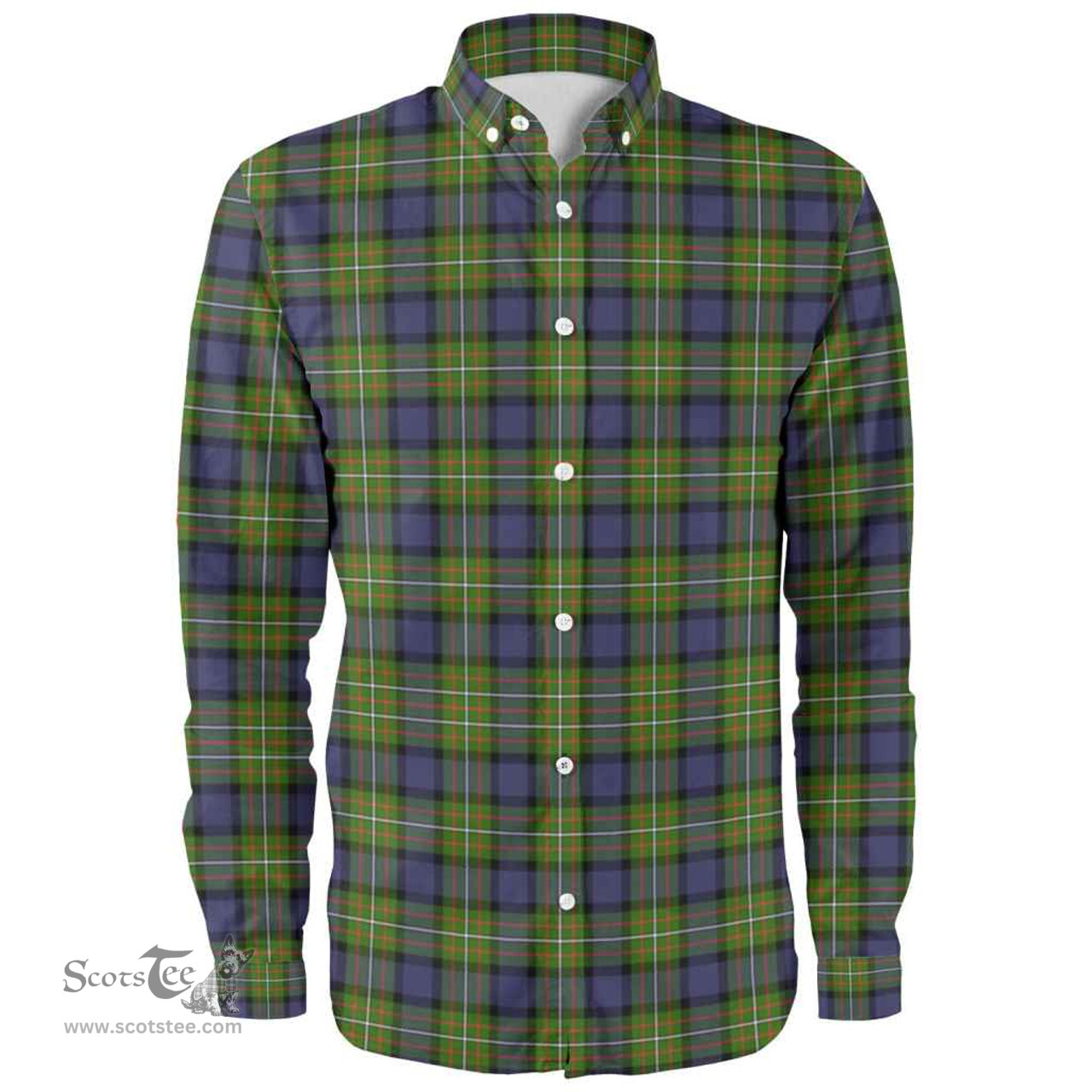 Scottish Fergusson Modern Clan Tartan Long Sleeve Shirt, Tartan Plaid Shirt Scottish Plaid Tartan Plaid - ScotsTee - scotstee.com