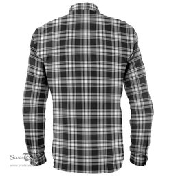 Scottish Menzies Black & White Modern Clan Tartan Long Sleeve Shirt, Tartan Plaid Shirt Scottish Plaid Tartan Plaid - ScotsTee - scotstee.com