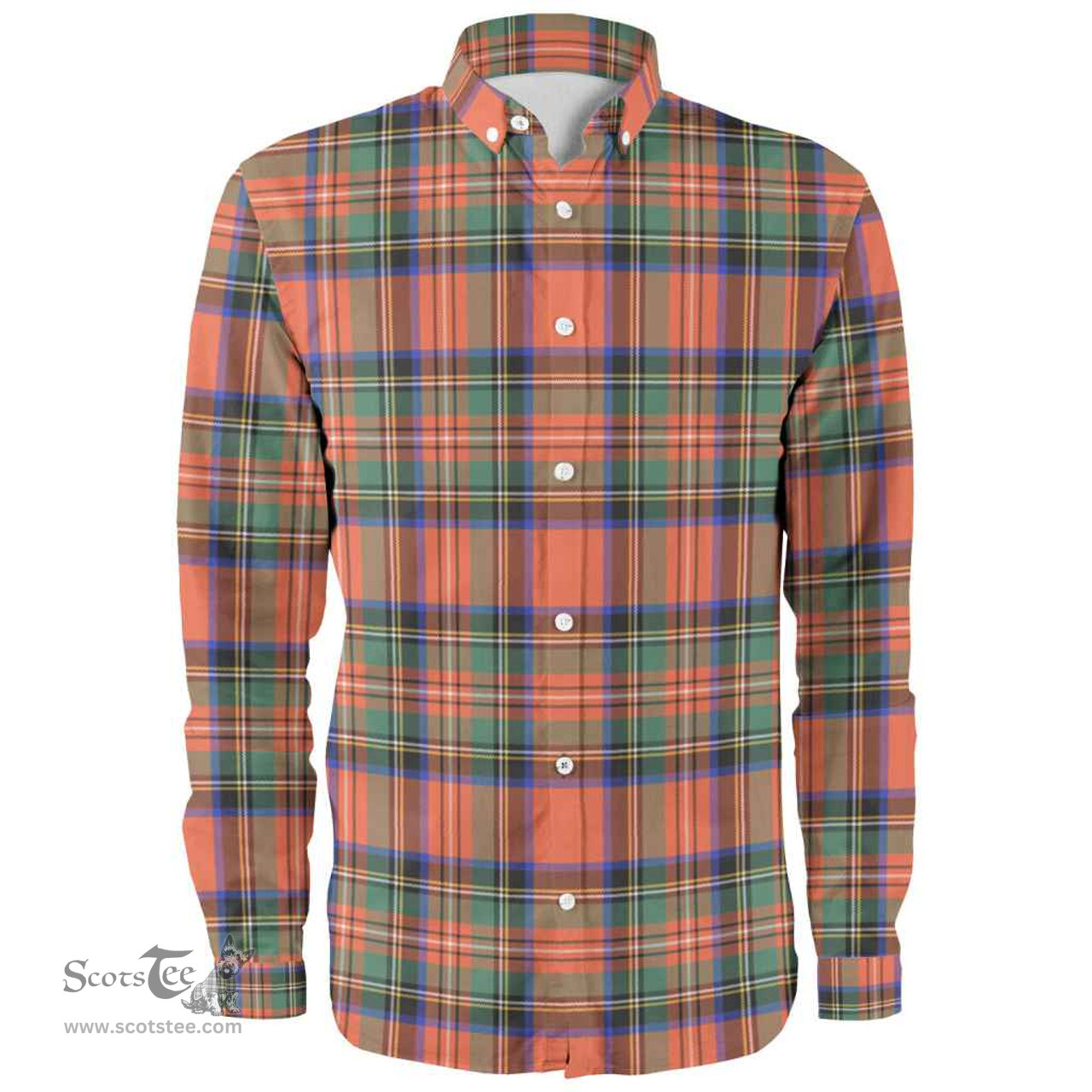 Scottish Stewart Royal Ancient Clan Tartan Long Sleeve Shirt, Tartan Plaid Shirt Scottish Plaid Tartan Plaid - ScotsTee - scotstee.com