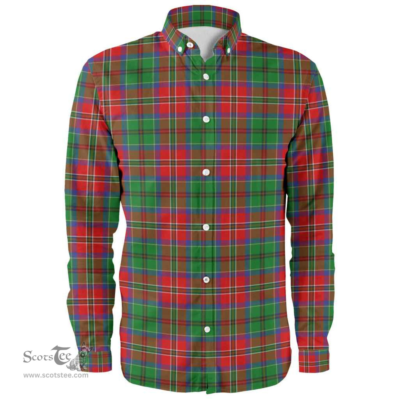 Scottish McCulloch Clan Tartan Long Sleeve Shirt, Tartan Plaid Shirt Scottish Plaid Tartan Plaid - ScotsTee - scotstee.com