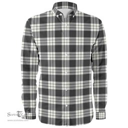Scottish MacFarlane Black & White Ancient Clan Tartan Long Sleeve Shirt, Tartan Plaid Shirt Scottish Plaid Tartan Plaid - ScotsTee - scotstee.com