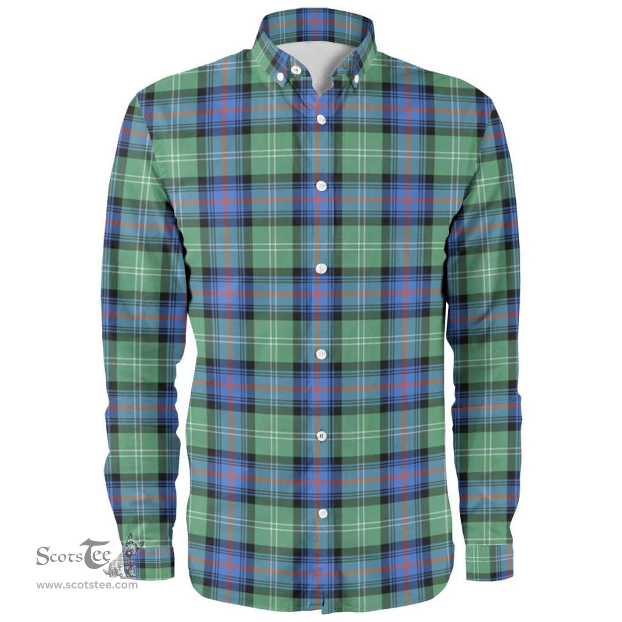 Scottish Sutherland Old Ancient Clan Tartan Long Sleeve Shirt, Tartan Plaid Shirt Scottish Plaid Tartan Plaid - ScotsTee - scotstee.com