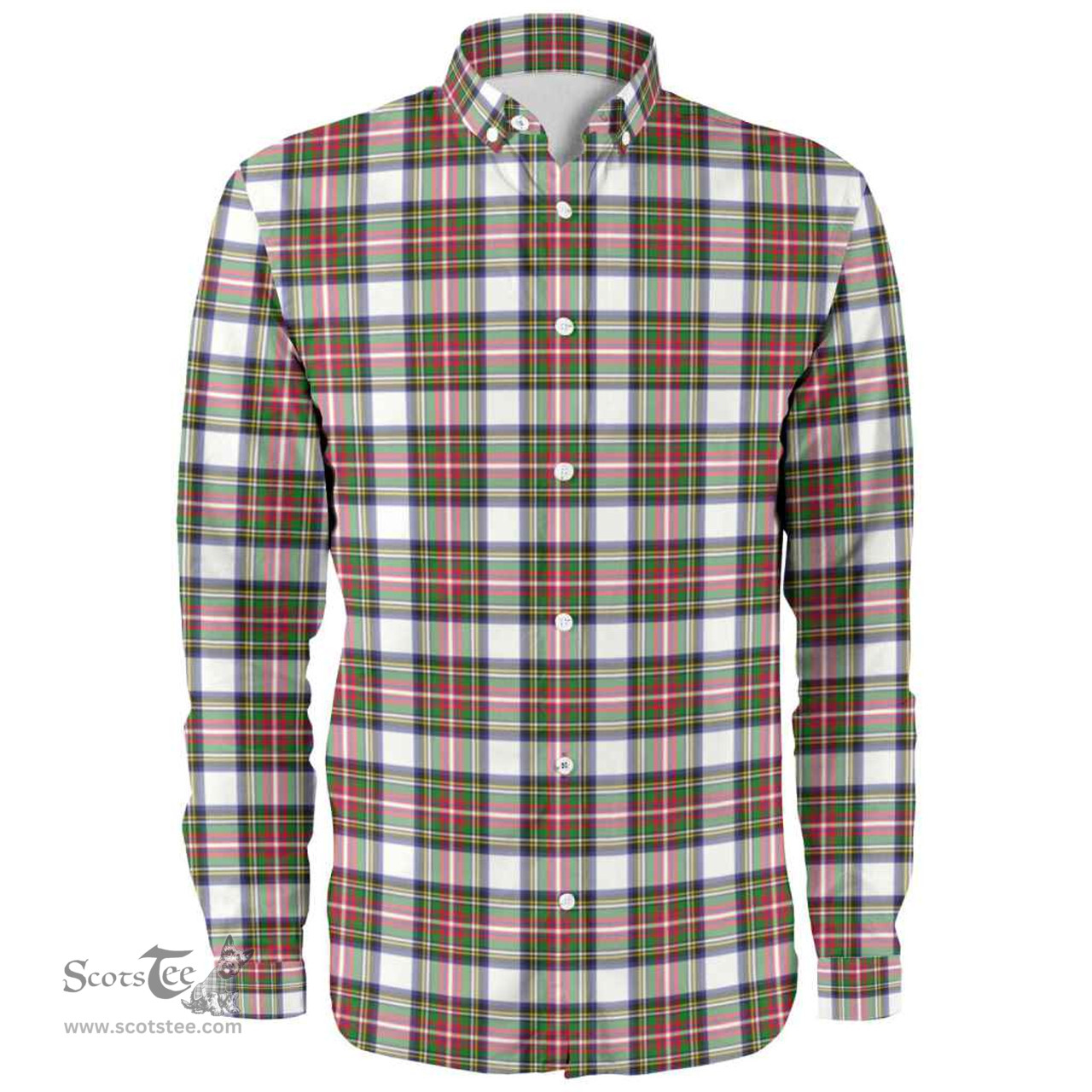 Scottish Stewart Dress Modern Clan Tartan Long Sleeve Shirt, Tartan Plaid Shirt Scottish Plaid Tartan Plaid - ScotsTee - scotstee.com