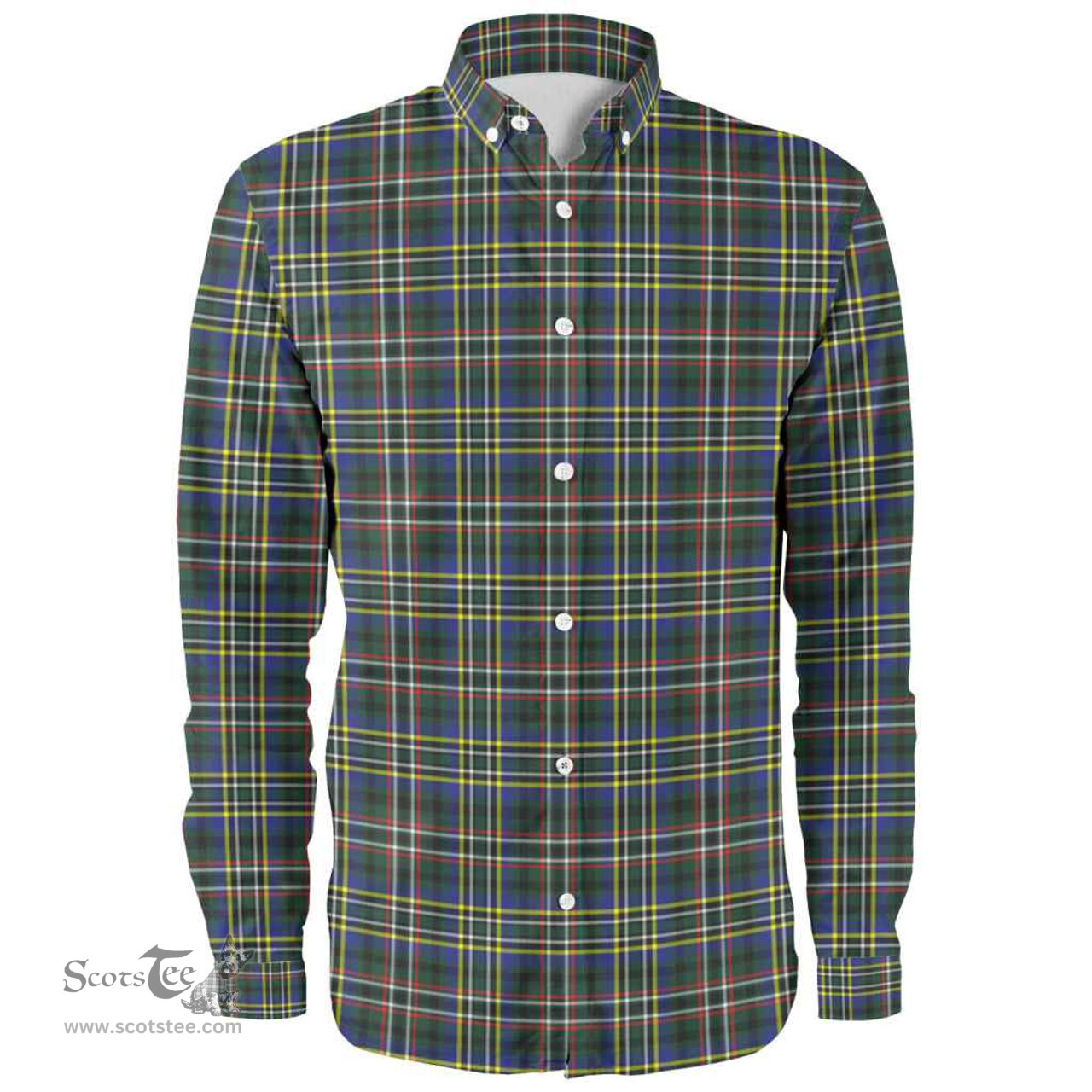 Scottish Scott Green Modern Clan Tartan Long Sleeve Shirt, Tartan Plaid Shirt Scottish Plaid Tartan Plaid - ScotsTee - scotstee.com