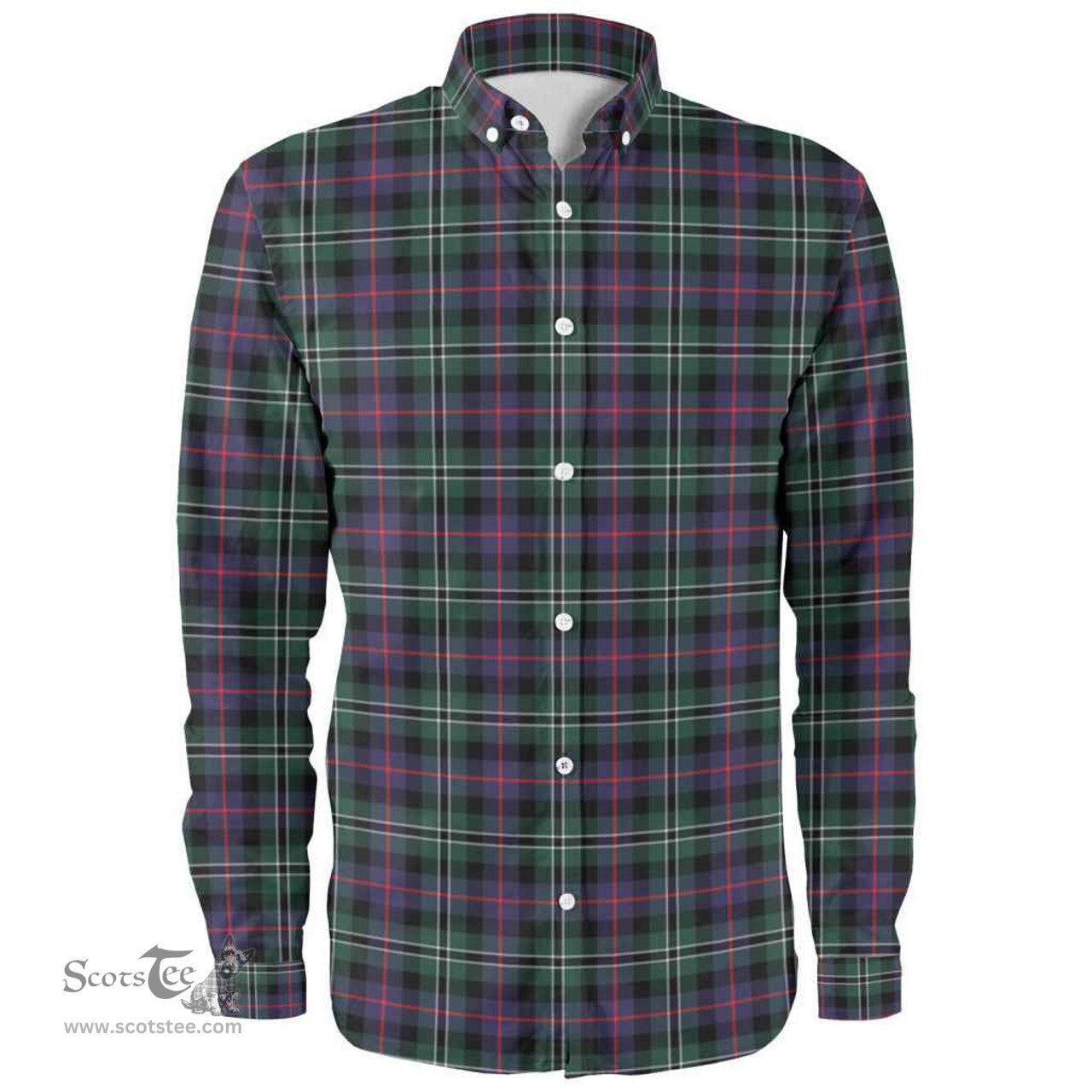 Scottish Rose Hunting Modern Clan Tartan Long Sleeve Shirt, Tartan Plaid Shirt Scottish Plaid Tartan Plaid - ScotsTee - scotstee.com