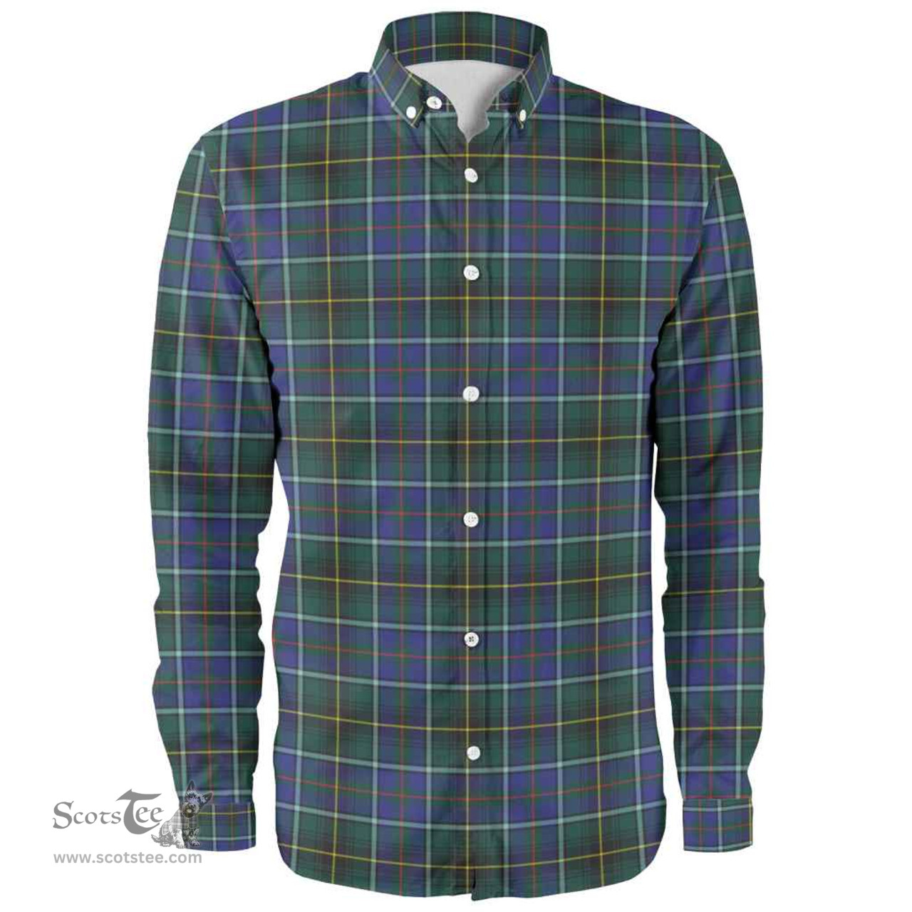 Scottish MacInnes Modern Clan Tartan Long Sleeve Shirt, Tartan Plaid Shirt Scottish Plaid Tartan Plaid - ScotsTee - scotstee.com