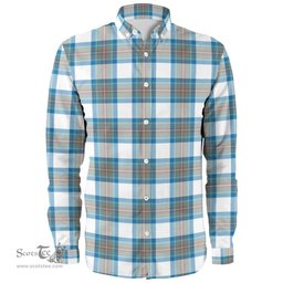 Scottish Stewart Muted Blue Clan Tartan Long Sleeve Shirt, Tartan Plaid Shirt Scottish Plaid Tartan Plaid - ScotsTee - scotstee.com