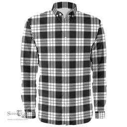 Scottish MacFarlane Black & White Clan Tartan Long Sleeve Shirt, Tartan Plaid Shirt Scottish Plaid Tartan Plaid - ScotsTee - scotstee.com