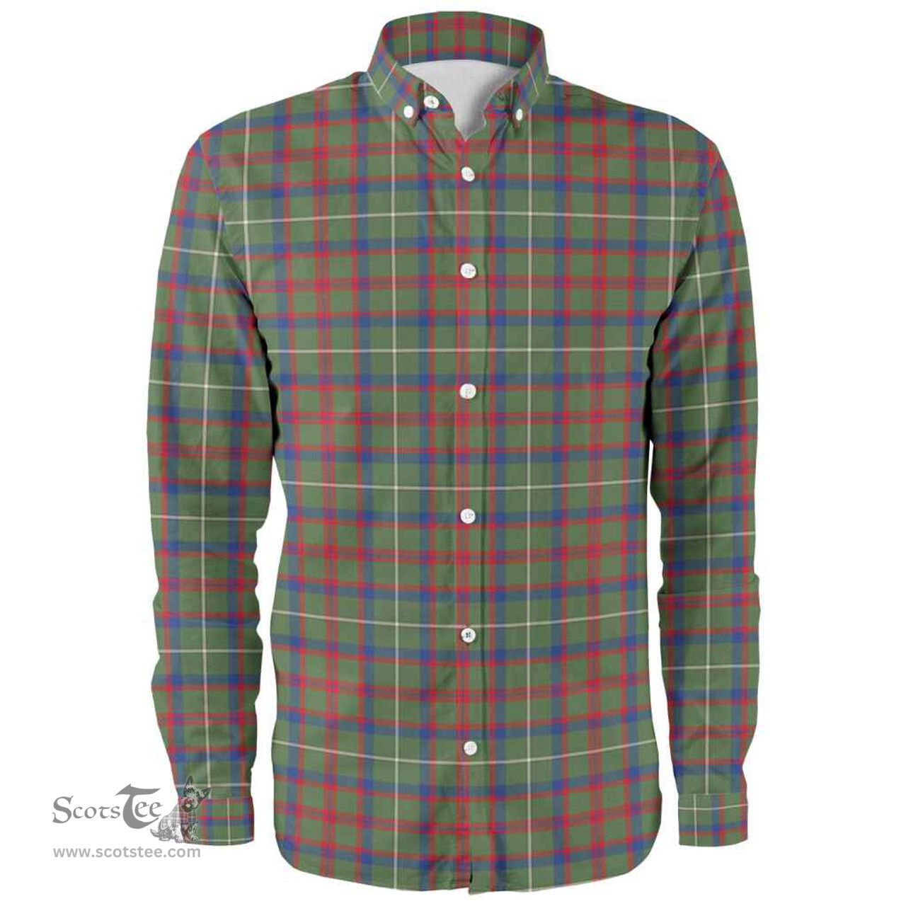 Scottish Shaw Green Modern Clan Tartan Long Sleeve Shirt, Tartan Plaid Shirt Scottish Plaid Tartan Plaid - ScotsTee - scotstee.com