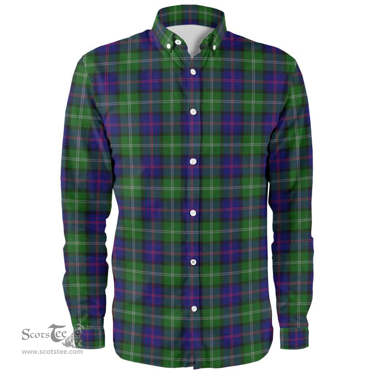 Scottish MacThomas Modern Clan Tartan Long Sleeve Shirt, Tartan Plaid Shirt Scottish Plaid Tartan Plaid - ScotsTee - scotstee.com