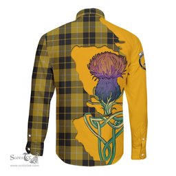 Scottish Barclay Dress Clan Tartan Crest with Thistle and Scotland Map Tartan Long Sleeve Shirt Scottish Plaid Tartan Plaid - ScotsTee - scotstee.com