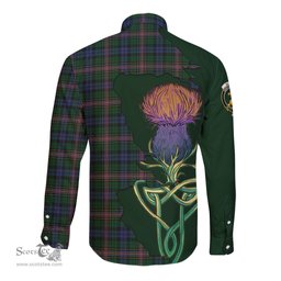 Scottish Allison Clan Tartan Crest with Thistle and Scotland Map Tartan Long Sleeve Shirt Scottish Plaid Tartan Plaid - ScotsTee - scotstee.com